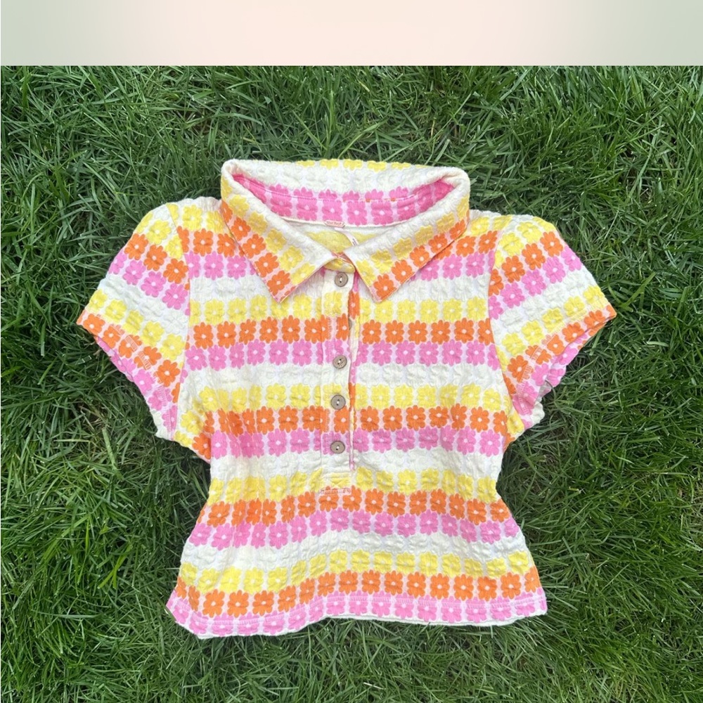 Free People Daisy Quilted Crop Top